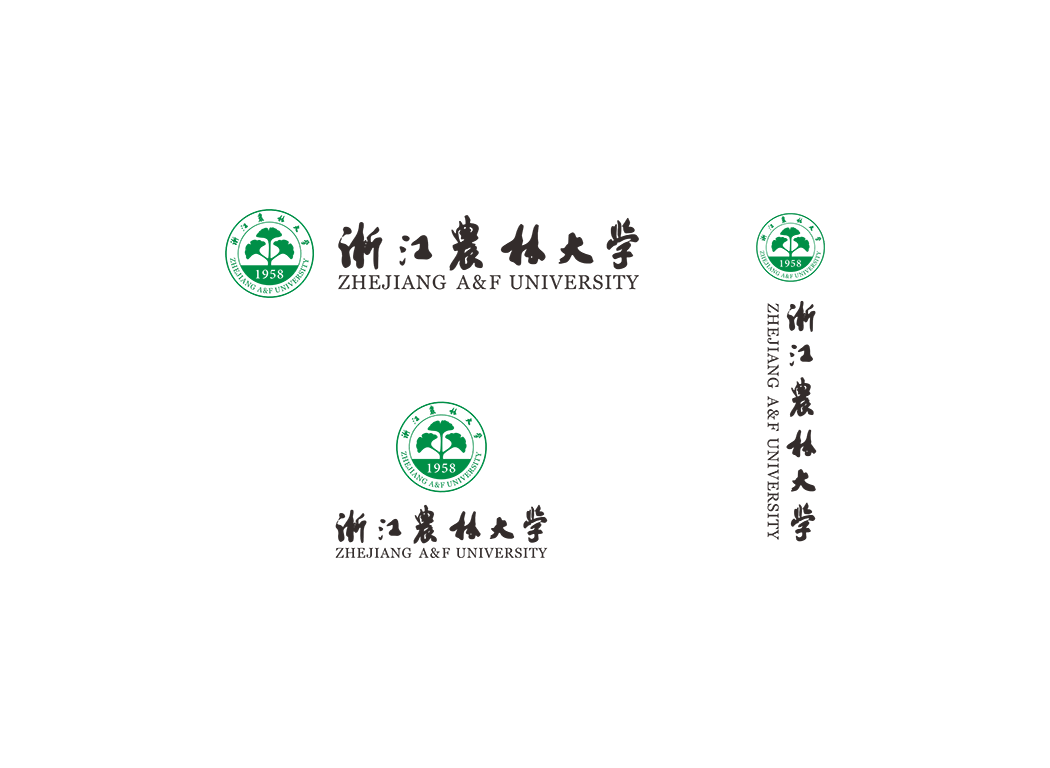 浙江農林大學校徽標志矢量圖