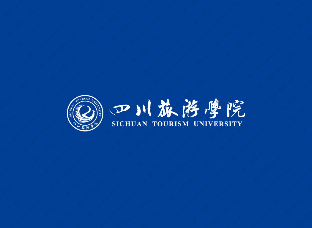 四川旅游學院校徽標志矢量圖
