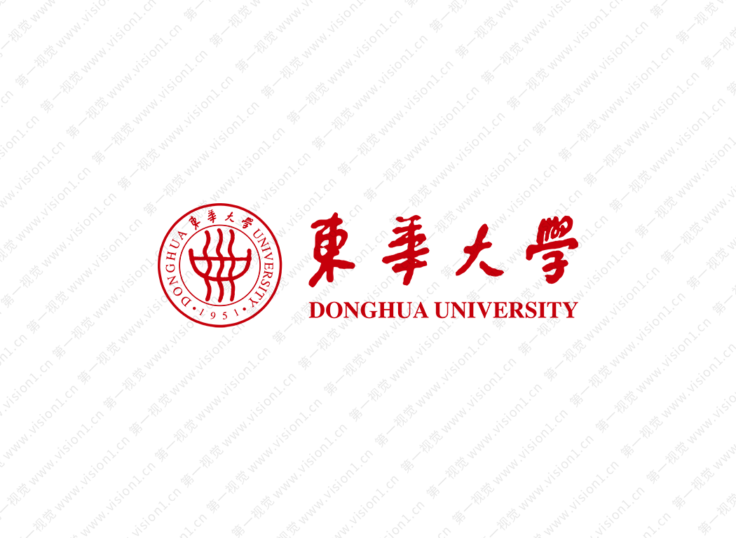 大學校徽系列:東華大學標志矢量圖