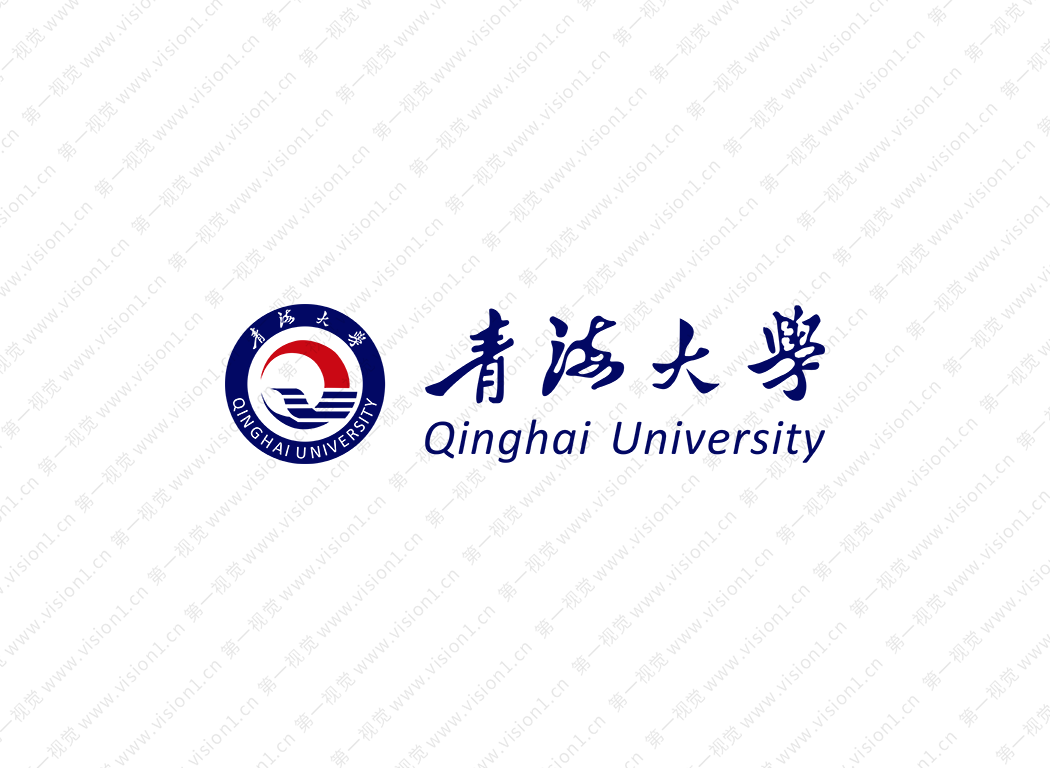 大學校徽系列：青海大學標志矢量圖