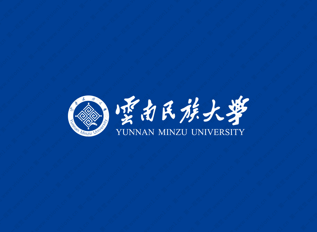 云南民族大學校徽標志矢量圖