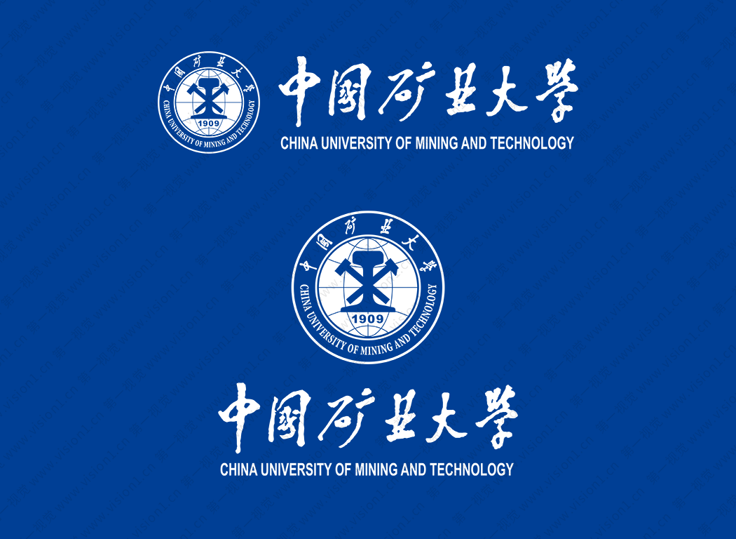 中國礦業大學校徽標志矢量圖