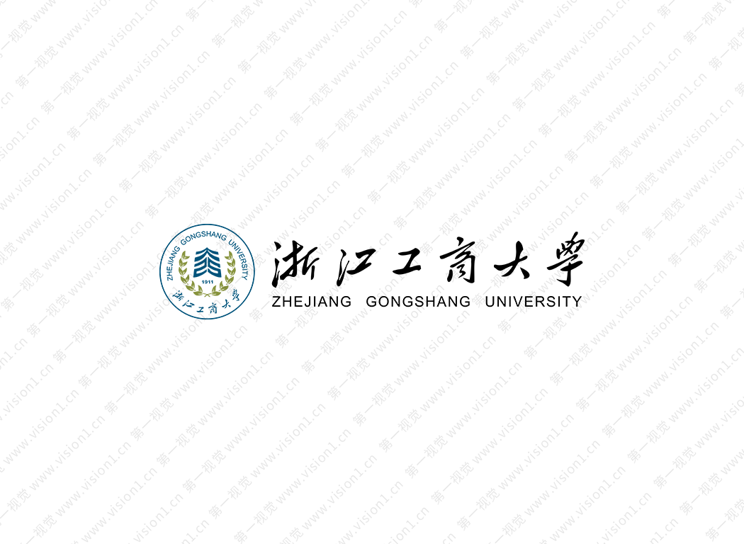 浙江工商大學校徽標志矢量圖