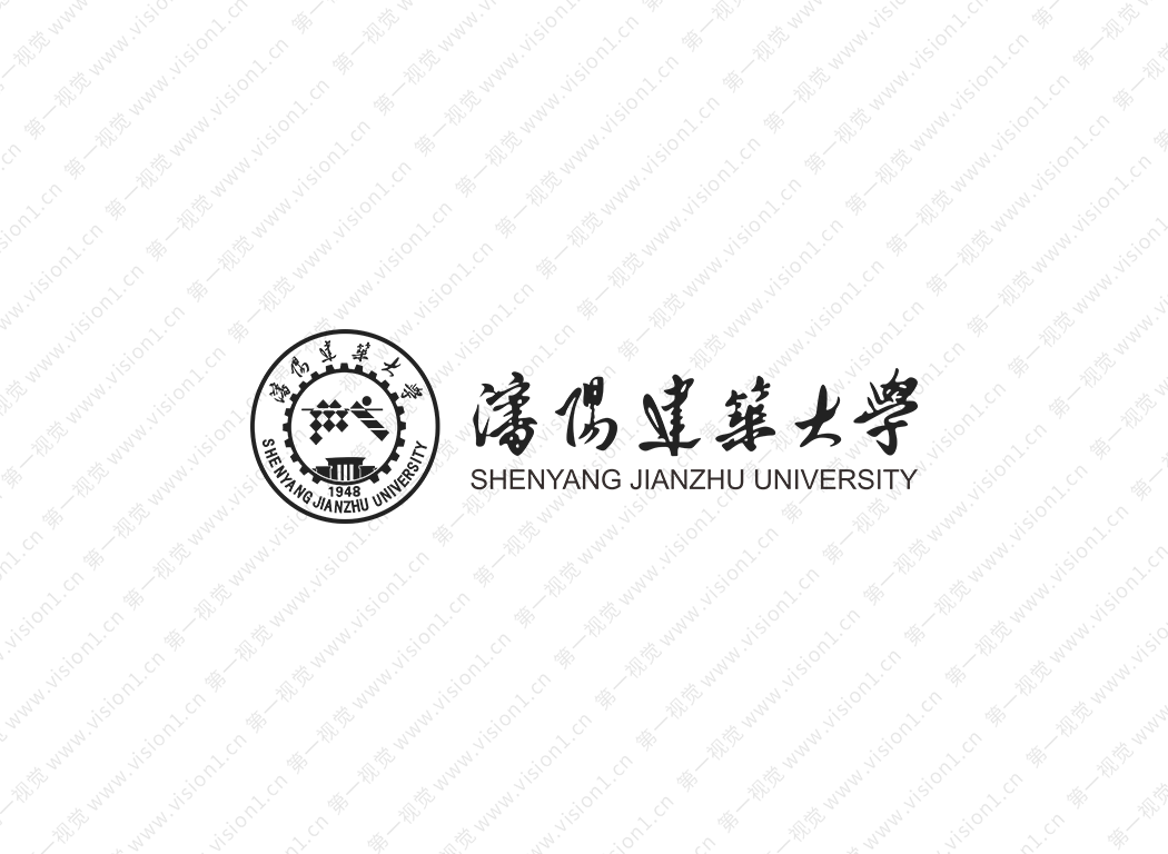 沈陽建筑大學校徽標志矢量圖