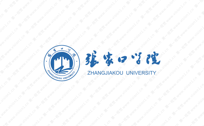 張家口學院校徽標志矢量圖