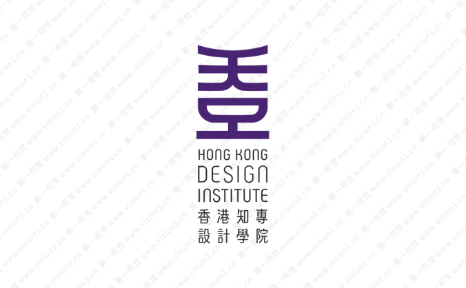 大學校徽系列：香港知專設計學院標志矢量圖