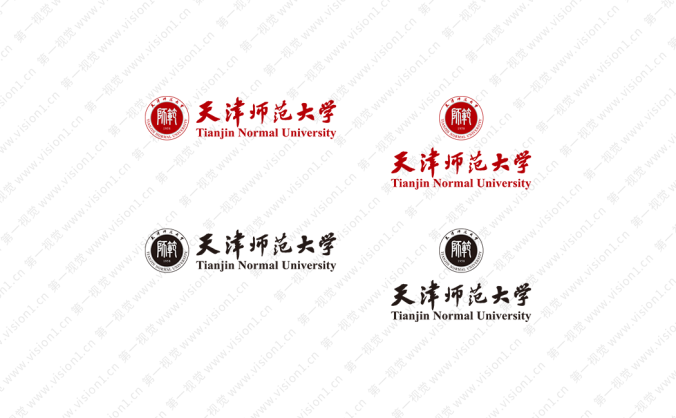 大學校徽系列:天津師范大學標志矢量圖