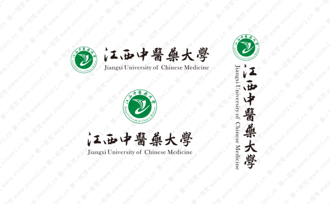 江西中醫藥大學校徽標志矢量圖
