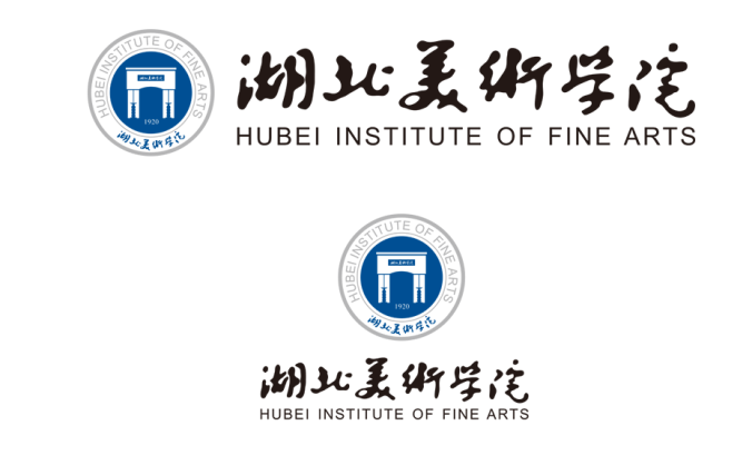 大學校徽系列:湖北美術學院標志矢量圖