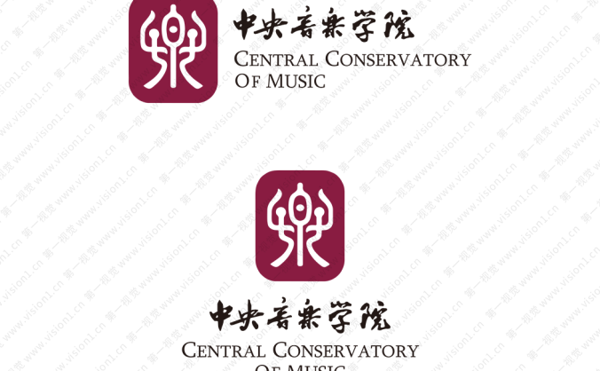 大學校徽系列:中央音樂學院標志矢量圖