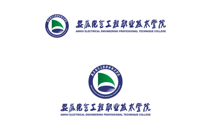 安徽電氣工程職業(yè)技術(shù)學(xué)院logo標(biāo)志矢量圖