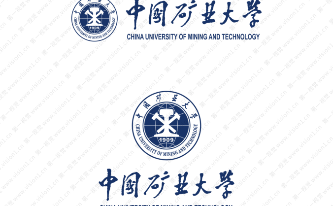 中國礦業大學校徽標志矢量圖