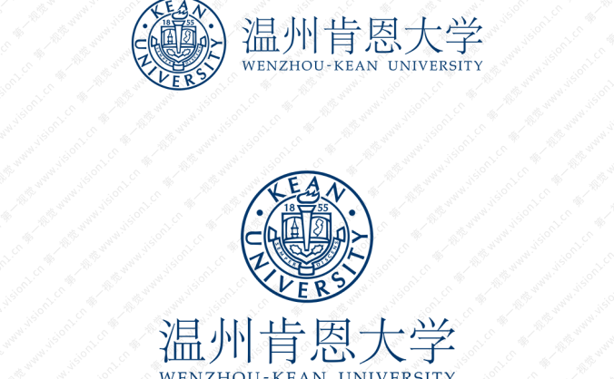 溫州肯恩大學校徽標志矢量圖
