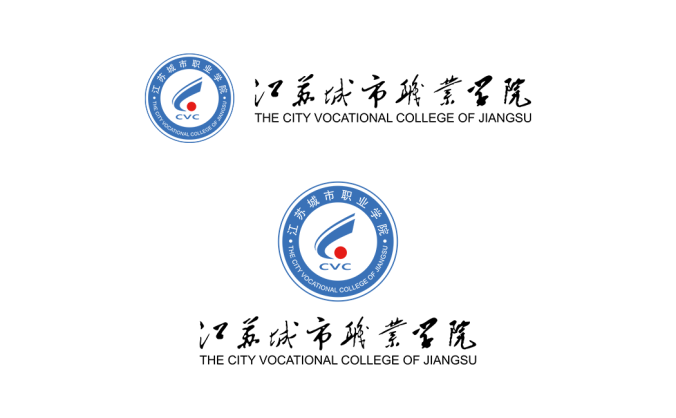 江蘇城市職業學院校徽標志矢量圖
