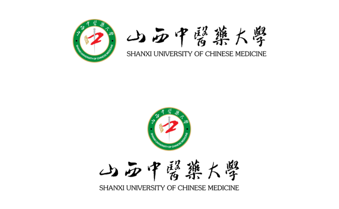 山西中醫藥大學校徽標志矢量圖