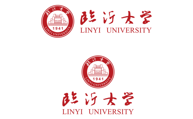 臨沂大學校徽標志矢量圖
