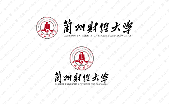 大學校徽系列：蘭州財經大學標志矢量圖