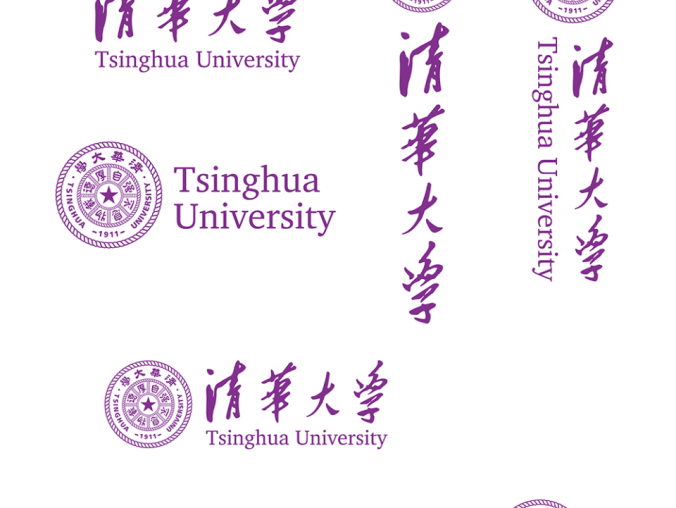 大學校徽系列:清華大學標志矢量圖
