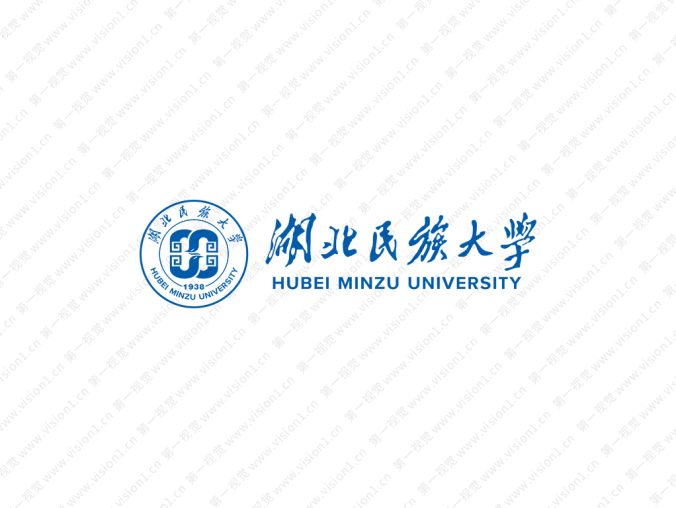 湖北民族大學校徽標志矢量圖
