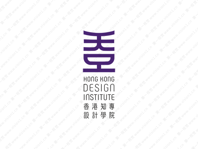 大學校徽系列：香港知專設計學院標志矢量圖
